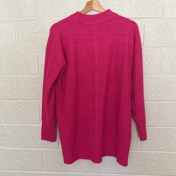 Free People Fuchsia Crew Neck Sweater - Picture 2 of 7